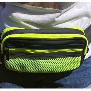 Yellow and black fanny pack